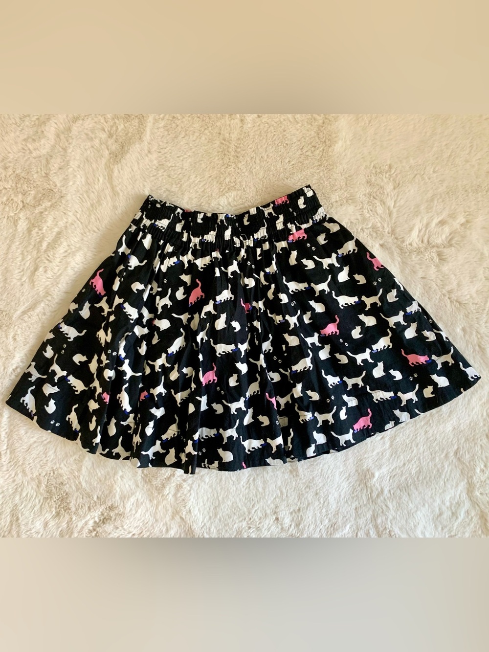 Kate Spade black white Cats Skirt Girl Medium